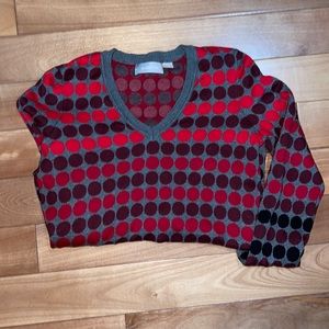 Liz Claiborne knit sweater polka dot